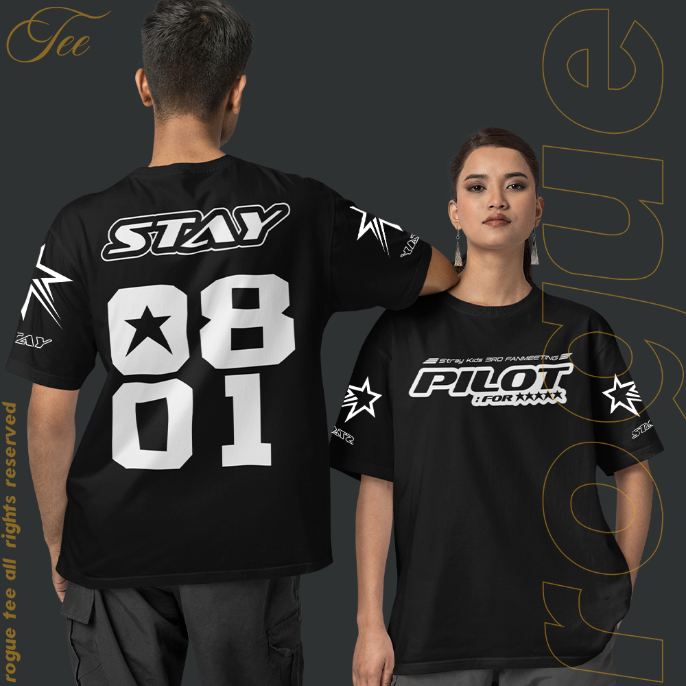 Camiseta Camisa Algodao Stay Pilot For 0801 Stray Kids Star Kpop