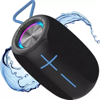 Caixa de som Bluetooth Portátil com alça iluminação Led Rgb
