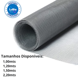 Tela Mosquiteira FIBRA VIDRO CINZA 1,00 / 1,20 / 1,50 / 220 altura (Venda por Metro)