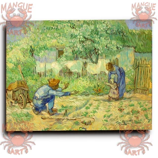 Quadro Decorativo Vida Cotidiana de Vincent van Gogh - Impressão em Tela Acetinada. Arte Pós-Impressionista. Cena Familiar
