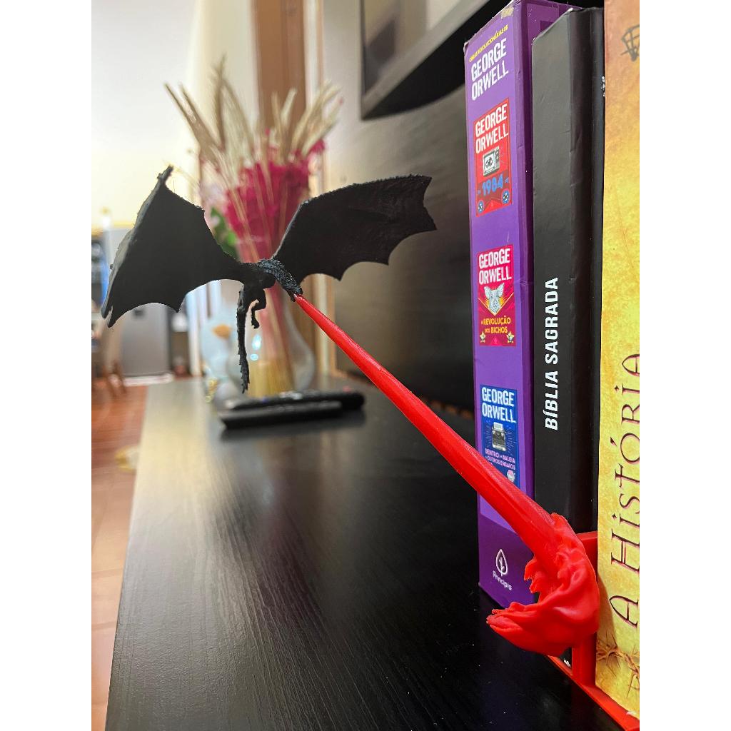 Decoraçao livros Dragão Chamas Game of Thrones