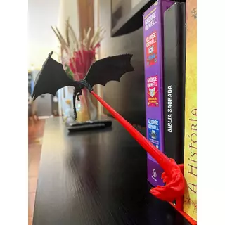 Decoraçao livros Dragão Chamas Game of Thrones