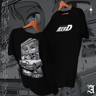 Camiseta Basica Algodao Frente E Costas Initial D Takumi Fujiwara Mangá Seinen Rachas Japoneses Cartoon Unissex