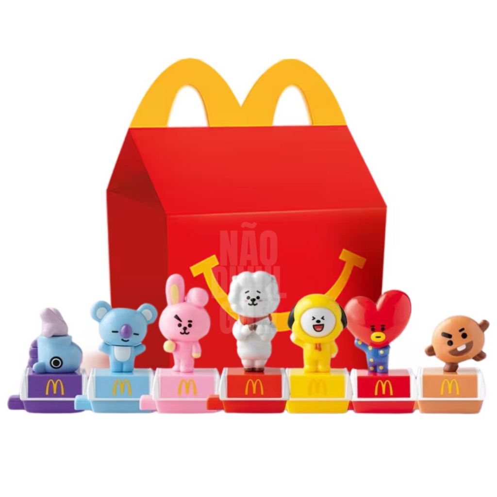 Bonecos Coleção BT21 KPop BTS McDonald