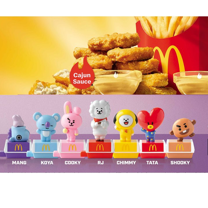 Bonecos Coleção BT21 K-Pop BTS McDonald's - Novo Lacrado