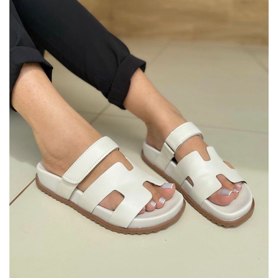 Sandália Papete do 34 ao 42 Birken Rasteirinha Feminina modelo tira larga