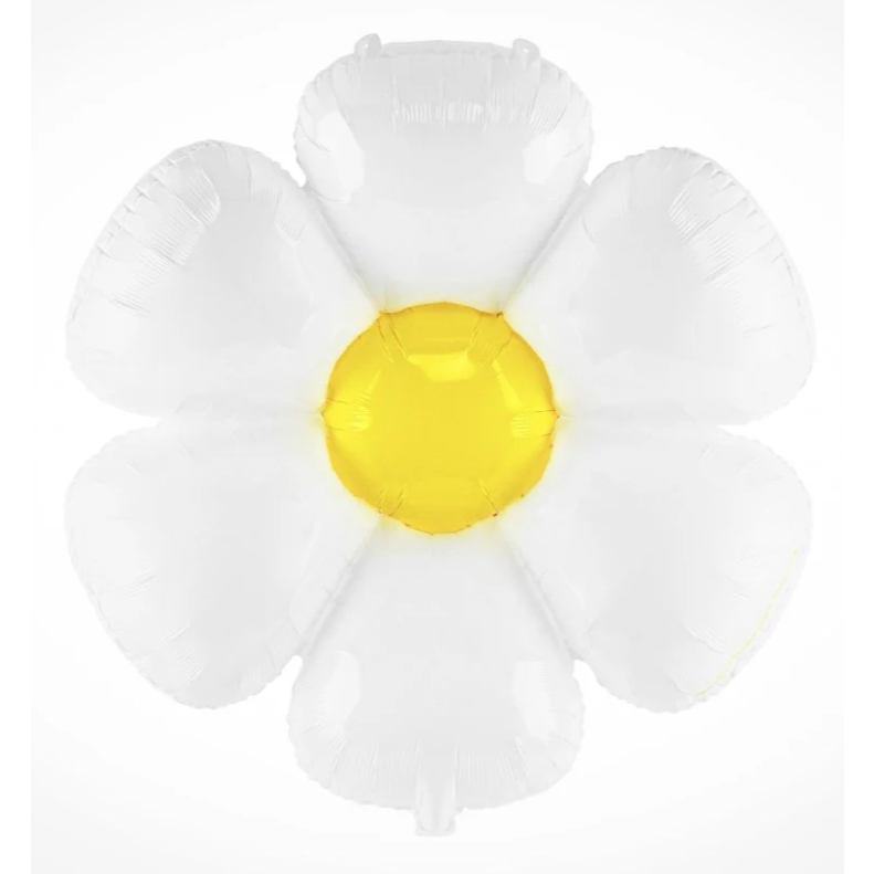 Kit com 10 Balão Flor Margarida Branca 80cm Decoração Flor Festa Jardim