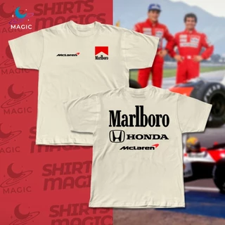 Camiseta Básica Mclaren Marlboro - Honda - 100% Algodão unissex