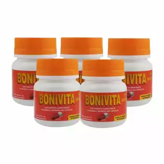 5x Bonivita Suplemento Alimentar Natural e Funcional - 30 Caps - 100% Natural