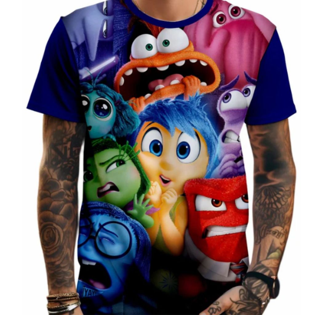 Camiseta Divertidamente 2 Poliéster Gola redonda Manga curta