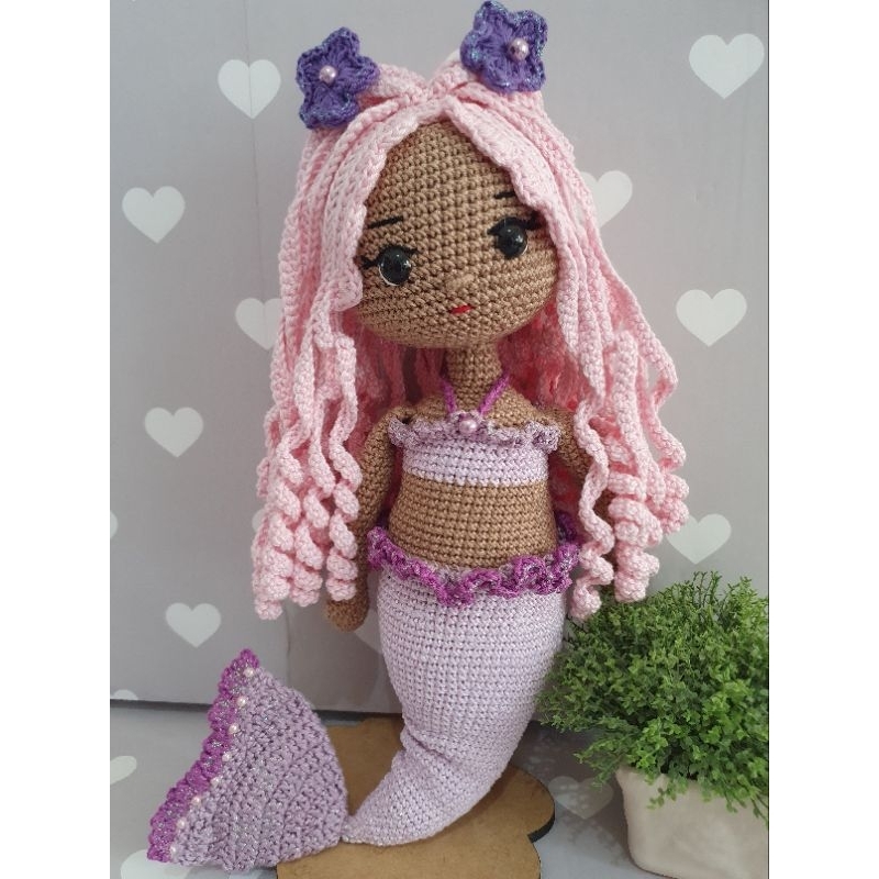 Boneca Sereia - Amigurumi - Crochê
