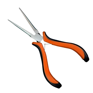 Alicate De Bico Longo para Pesca Niquel 6 Com Mola Aço Inox 150mm Tira Anzol Manutenção Eletrônica Joalheria Artesanato Xingu