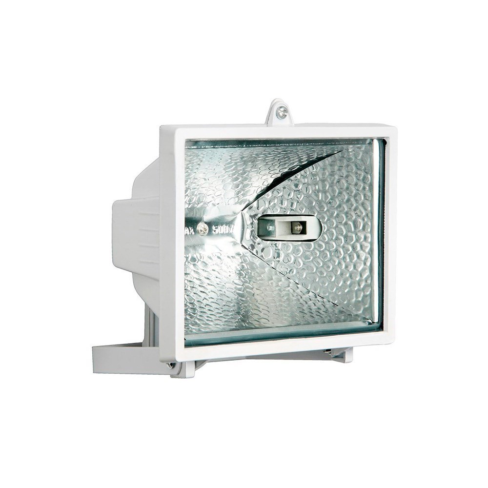Refletor Para Lampada Halogena 150w Brasfort P/ Área Externa Cor Da Carcaça Branco