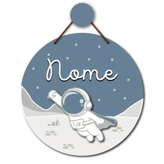 Porta Maternidade Astronauta 3D Personalizado em Oferta na Shopee