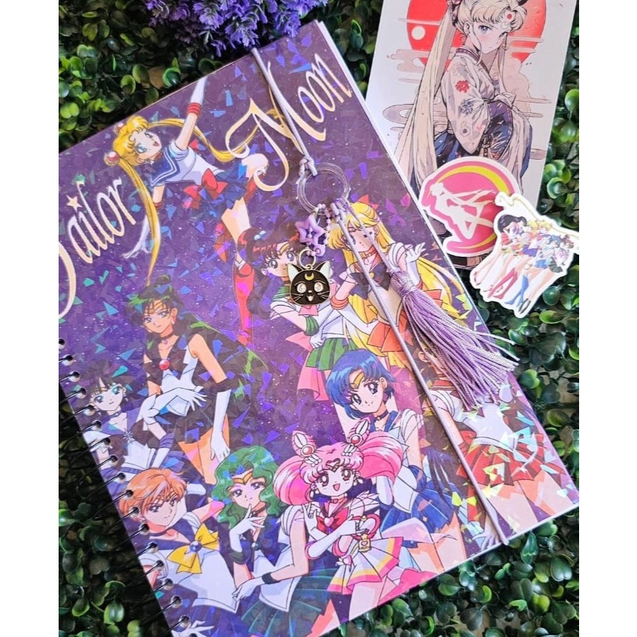 Caderno 1 ou 10 matérias Sailor Moon 2 | Shopee Brasil