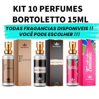 KIT 10 PERFUMES BORTOLETTO 15ML PERFUME IMPORTADO