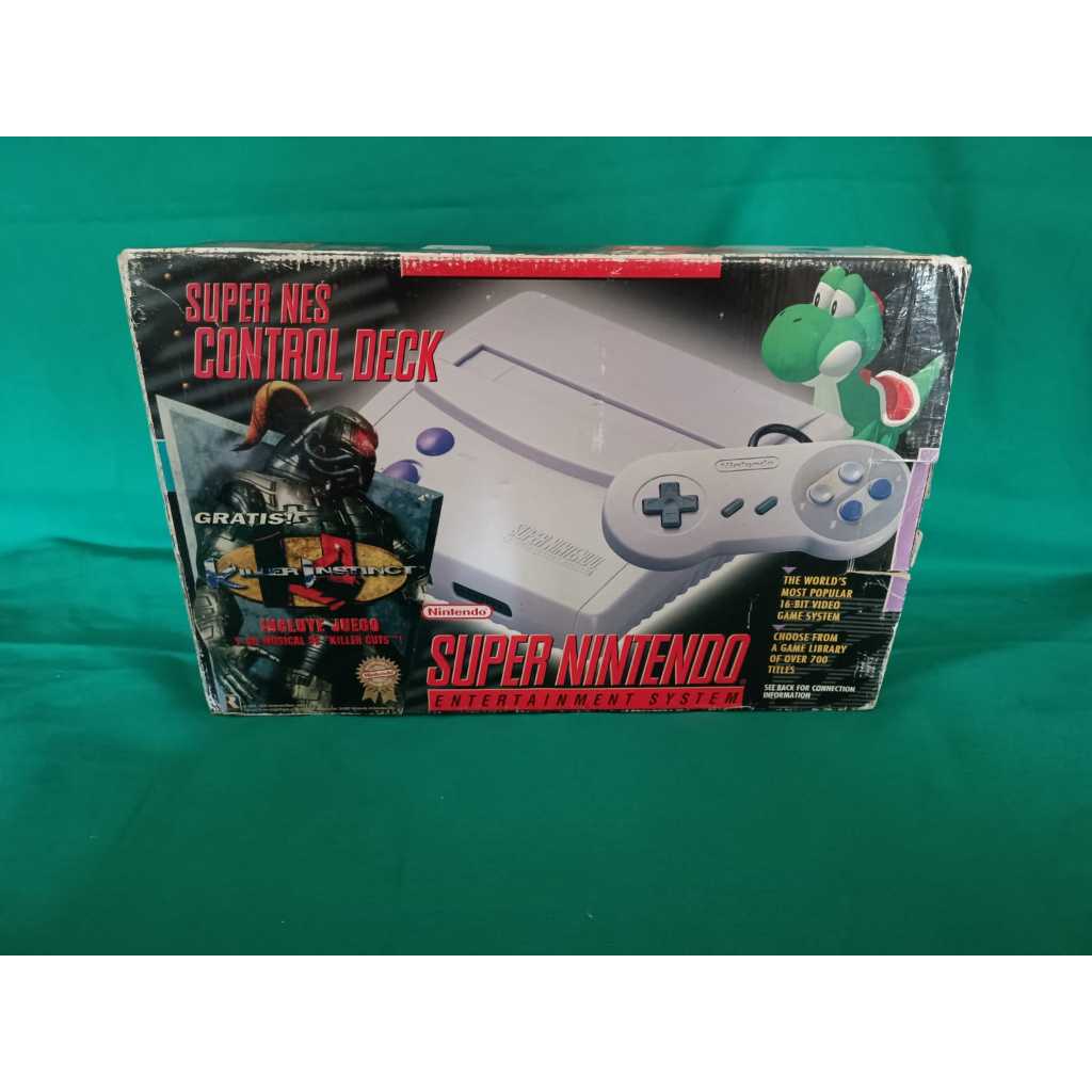 SUPER NES CONTROL DECK ( KILER ISNTINCT) COMPLETO COM MANUAIS FONTE