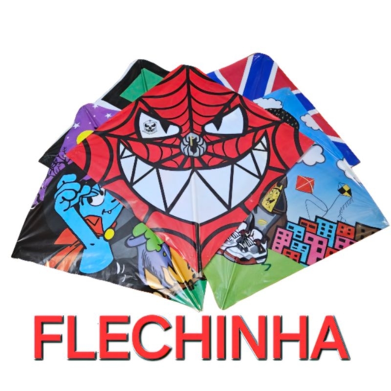 Flechinha Pipa Raia 38x38 Flexinha Peixão Peixinho feito com Durex ...