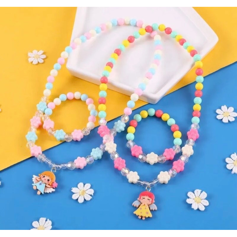 kit infantil colar e pulseira