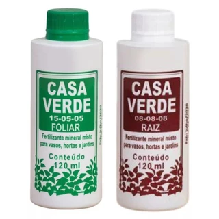 Kit Fertilizante Adubo Casa Verde Foliar E Raiz 240ml - Dimy