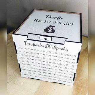 Cofre para guardar dinheiro Desafio dos 100 Depósitos: Junte R$10000 em Oferta na Shopee