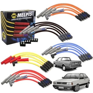 Cabo De Vela Esportivo 10mm Gol quadrado Voyage Saveiro Parati Passat Santana Quantum 1.6 1.8 2.0 Ap (todos) 1987 Até 1994 100% Silicone