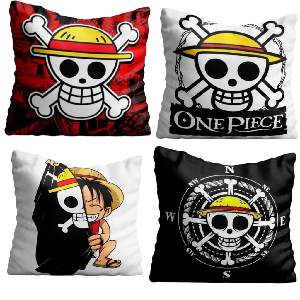 kit 4 capas personalizadas de luxo do one piece 45x45cm one piece decoração