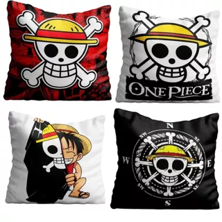 kit 4 capas personalizadas de luxo do one piece 45x45cm one piece decoração