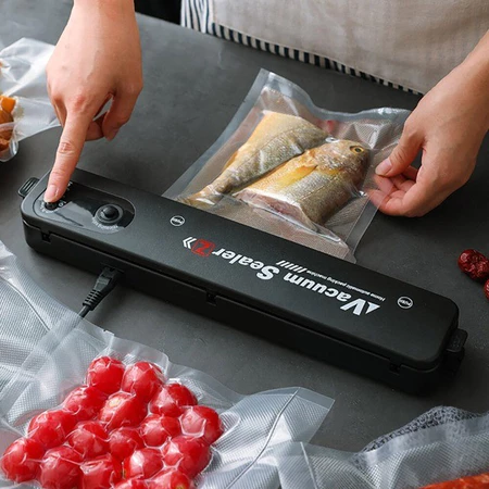 Seladora à Vácuo para Armazenar Alimentos Domésticos Embaladora a Vácuo-Envio imediato