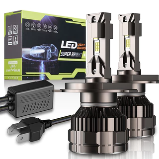 Par Lampada Ultra Super Led 40000lm 300w Farol de carro H4 H7 H11 HB4 6500K Canbus em Oferta na Shopee