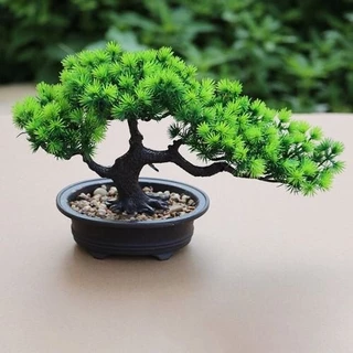 Galho arvore bonsai artificial verde oriental grande 40cm