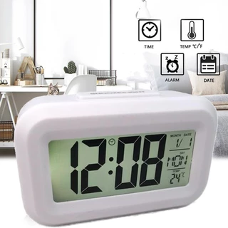 Relógio de Mesa Portátil Digital Despertador Led Lcd(Sem luz)