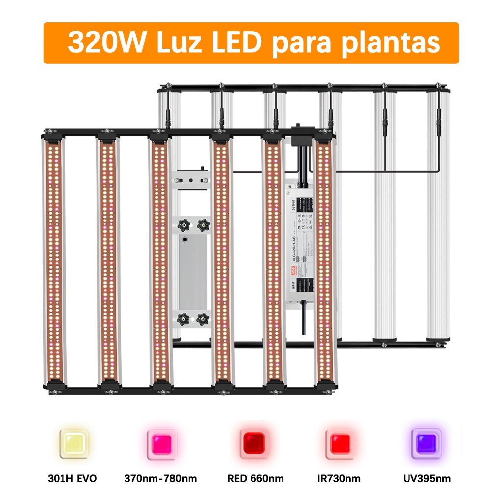 Samsunglm301h EVO LED Grow Light Bar 240W 320W Meanwell Driver crescente lâmpada para planta interior Flower Greenhouse
