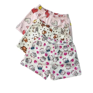 kit 3 Short de pijama avulso infantil verão pijama para menina e menino 02 ao 16