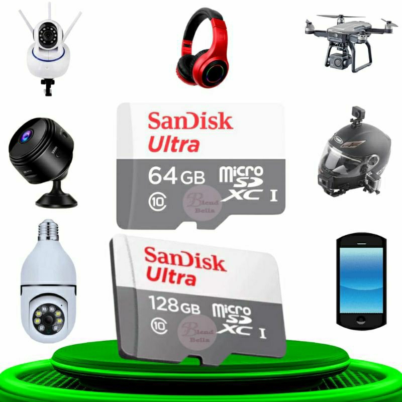 Cartão de Memória Sandisk SD Ultra A1 8GB 16GB 32GB 64GB 128BG 48M/S Microsd Card