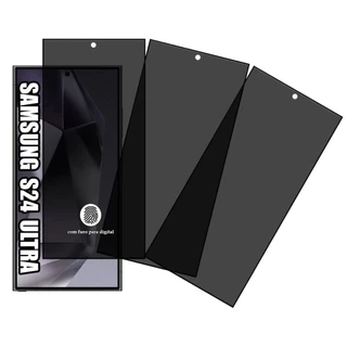 KIT 3 Películas de Privacidade 3D Para Galaxy S24 Ultra 5g