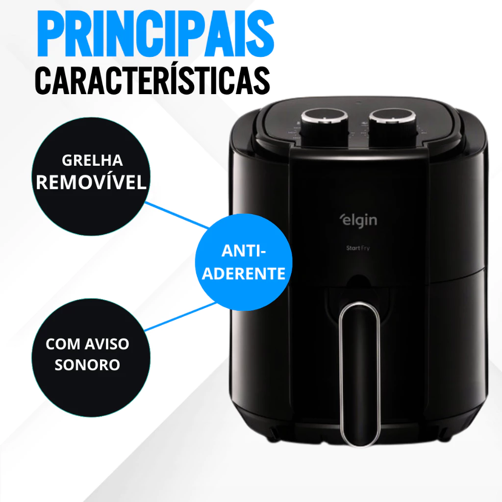 Fritadeira Eletrica Air Fryer 3.5 Litros 1400w Sem Oleo Facil E Rapido