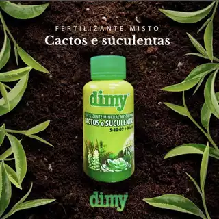 Fertilizante Cactos e Suculentas Concentrado Plantas Jardinagem Dimy 120ml 1, 3 ou 5 UN