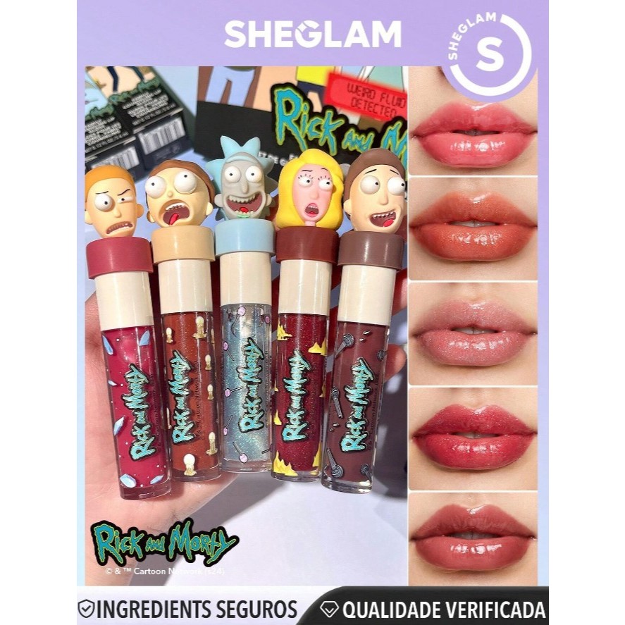 Lip Gloss Sheglam Rick And Morty Brilhante Espelhado Shein | Shopee Brasil