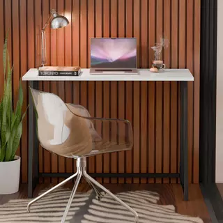 Mesa Dobrável Escrivaninha Home Office Industrial Aço Preto - Maclavi Móveis