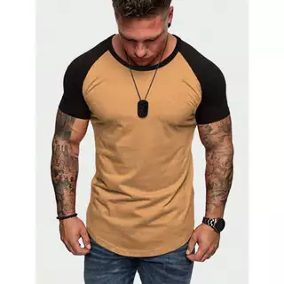 Camiseta Masculina Estilo Raglan Lisa DIVERSAS CORES Com 25% de Proteção UV e Anti Pilling