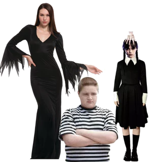 FANTASIA FAMILIA ADDAMS VESTIDO CAMISETA FEIOSO MORTICIA