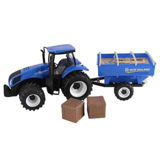 Brinquedo Trator Agricultor Carga Grãos Milho Acessórios Agro Agricultura Carrinho Infantil p/ Dia das Crianças Aniversário