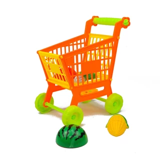 Carrinho Supermercado Brinquedo Compra Infantil + Frutas