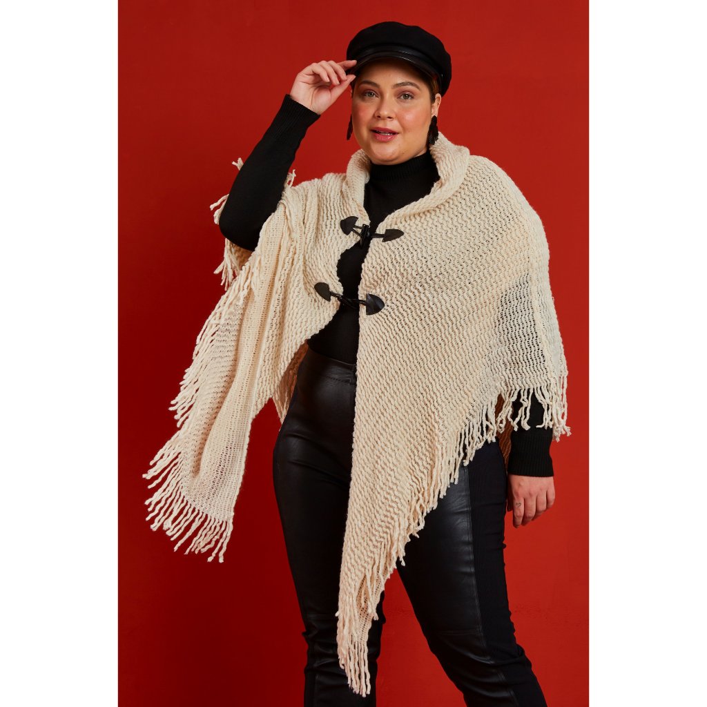 Poncho alpaca em tricot Rery | Shopee Brasil