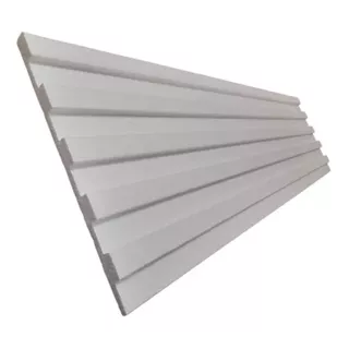 Painel Ripado Lambril Placas Molduras 30cm x 100cm kit 12 placas Roda Meio Isopor Acabamento Parede