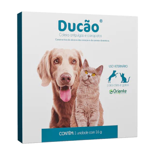 Coleira Anti Pulgas e Carrapatos DUCÃO Para Cães e GATOS