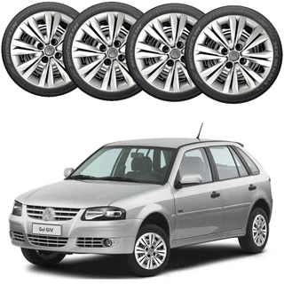 Jogo Calota Vw Gol G3 G4 G5 G6 G7 Aro 13 + Emblema Resinado em Oferta na Shopee