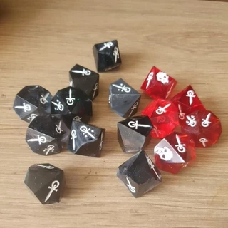 Conjunto de dados para RPG Vampiro a mascara V5 - 5° ediçao - produçao artesanal