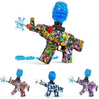 Brinquedo Automática Lança Bolinha De Gel - C/ Pente De Bolinhas 2 Mil